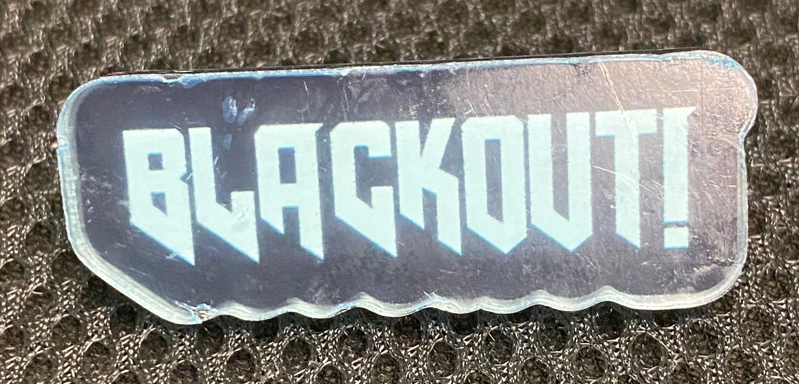 Blackout! diecut 3D button
