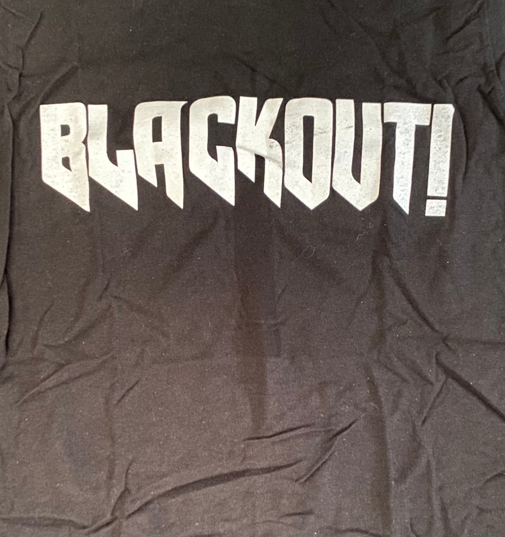 Blackout! White Logo Tee