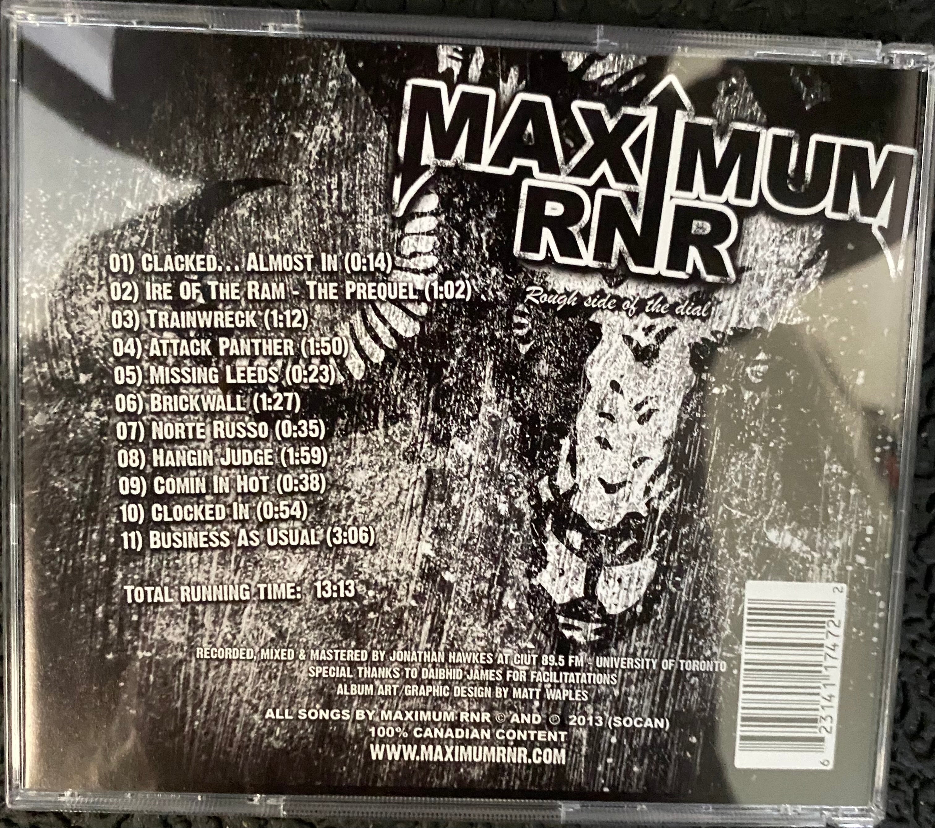 Maximum RNR Rough Side Of The Dial CD